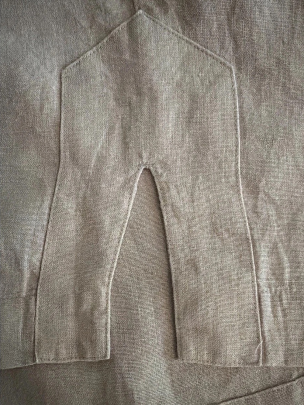 J.Crew Baird McNutt Irish Linen Long Sleeve Popover Top In Oatmeal Sz 8 Neutral - Picture 9 of 11